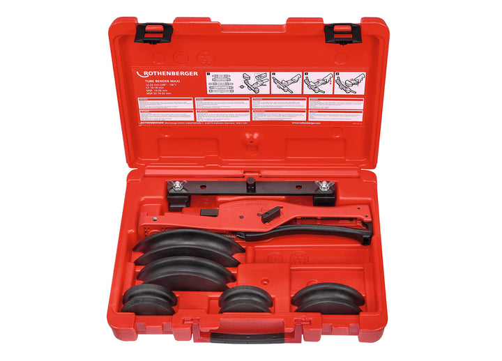 Rothenberger Einhand-Biegegeraet Tube Bender Maxi Set, 3/8 - 1/2 - 5/8 - 3/4 - 7/8 Zoll, 1 Stück, 02