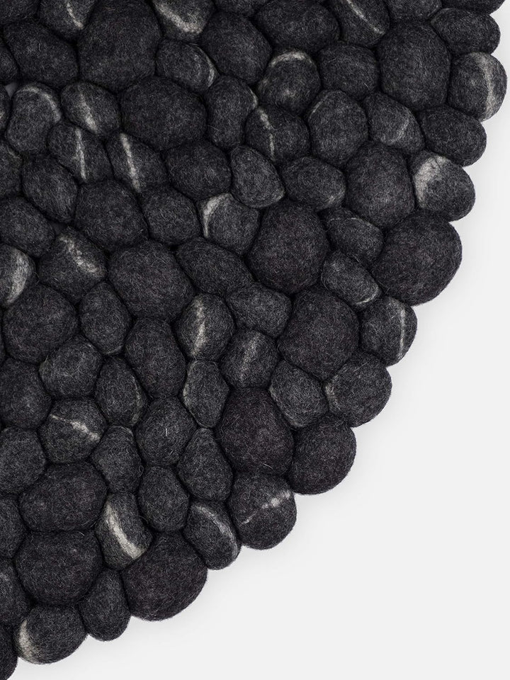 myfelt Kurt Filzkugelteppich — Ø 70 cm, ideal für Schlaf-, Wohn-, Kinderzimmer, Flur & Bad 70cm Ø An