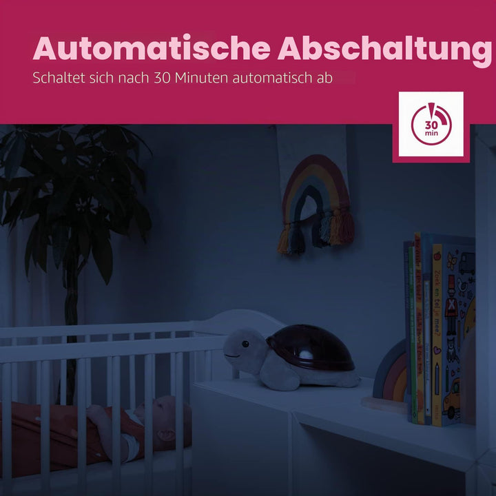 ZAZU Tim The Turtle Projektor – Baby Slumber Tragbare Bettlampe | Sonnenuntergang-Himmel-Projektor |