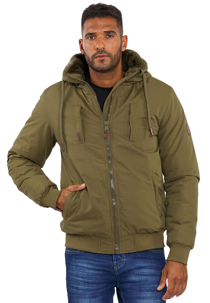 ALESSANDRO SALVARINI Herren Winterjacke (S-3XL) mit Kapuze - Teddyfleece innen komplett, Winddicht,