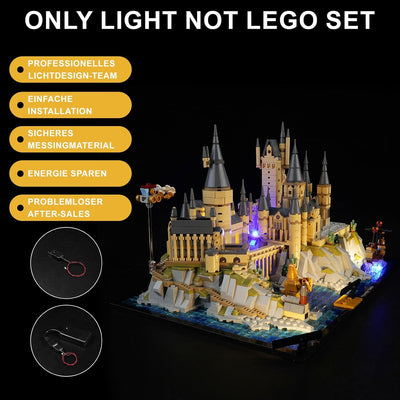 cooldac Led Licht Kit für Lego 76419 Harry Potter Schloss Hogwarts Set(Nur Beleuchtung, Kein Lego),