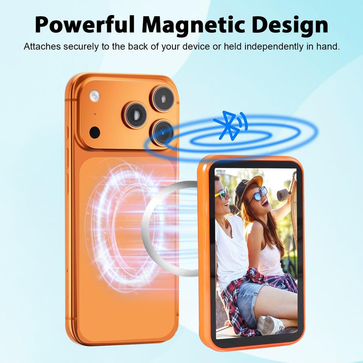 RUIZHI Handy Selfie Monitor, Magnetischer Vlog Bildschirm Selfie Monitor mit Lautsprecher, Grosse Re