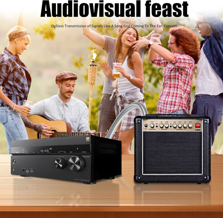 10awg Geschirmt HiFi-netzkabel, Mit Ferrit Ring, High-End Audiophile Sauerstoff Freies Kupfer Audio