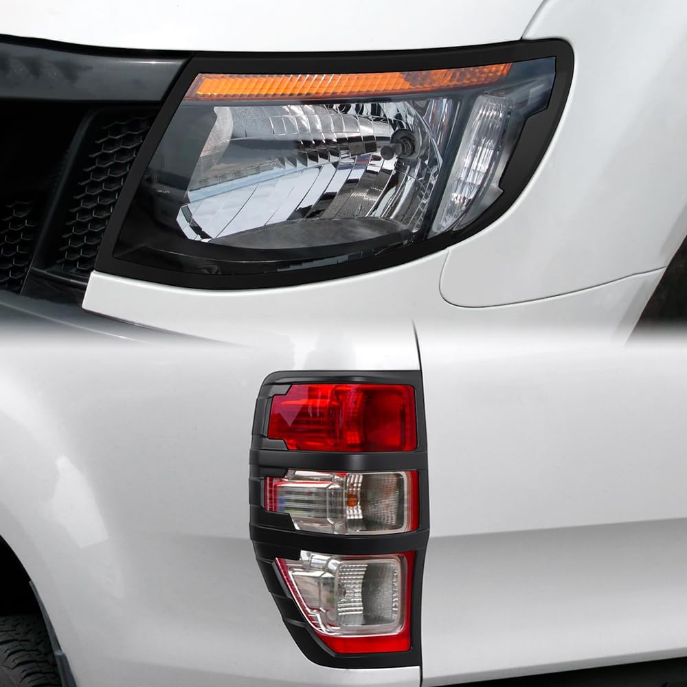 JHCHAN Scheinwerfer Rücklichtabdeckung für Ford Ranger T6 2012-2014 Raptor Limited Tremor XL XLT XLS