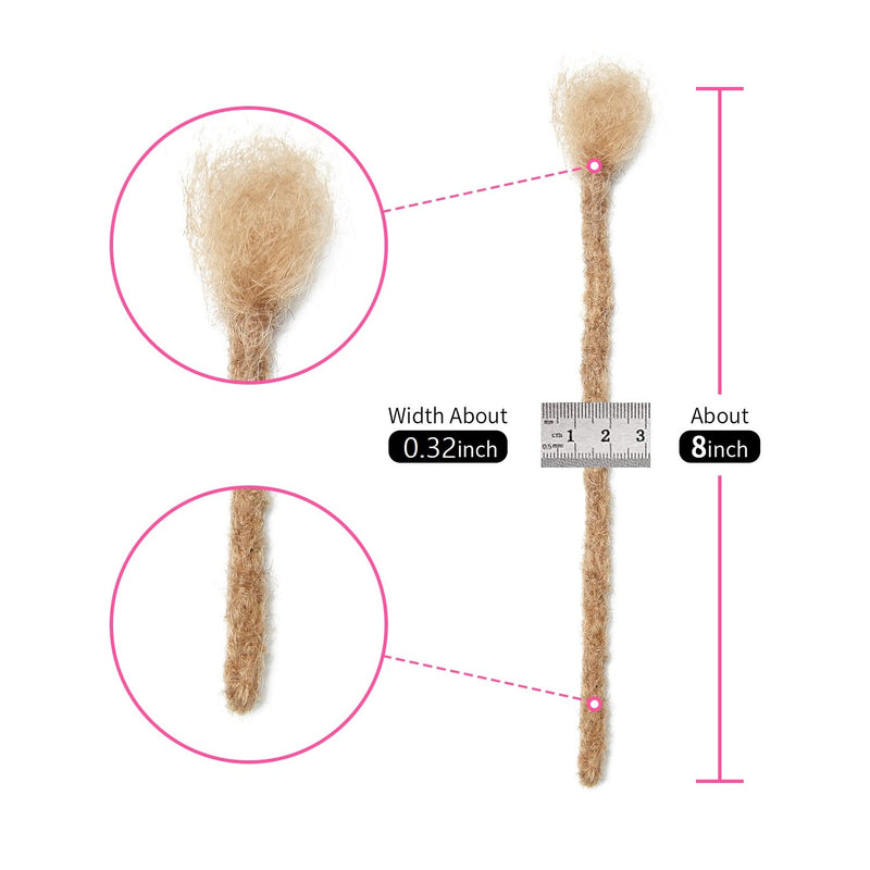 Permanent Echthaar Dreadlock Extensions 20 Stränge Handgemachte Crochet Real Hair Loc Extensions (8
