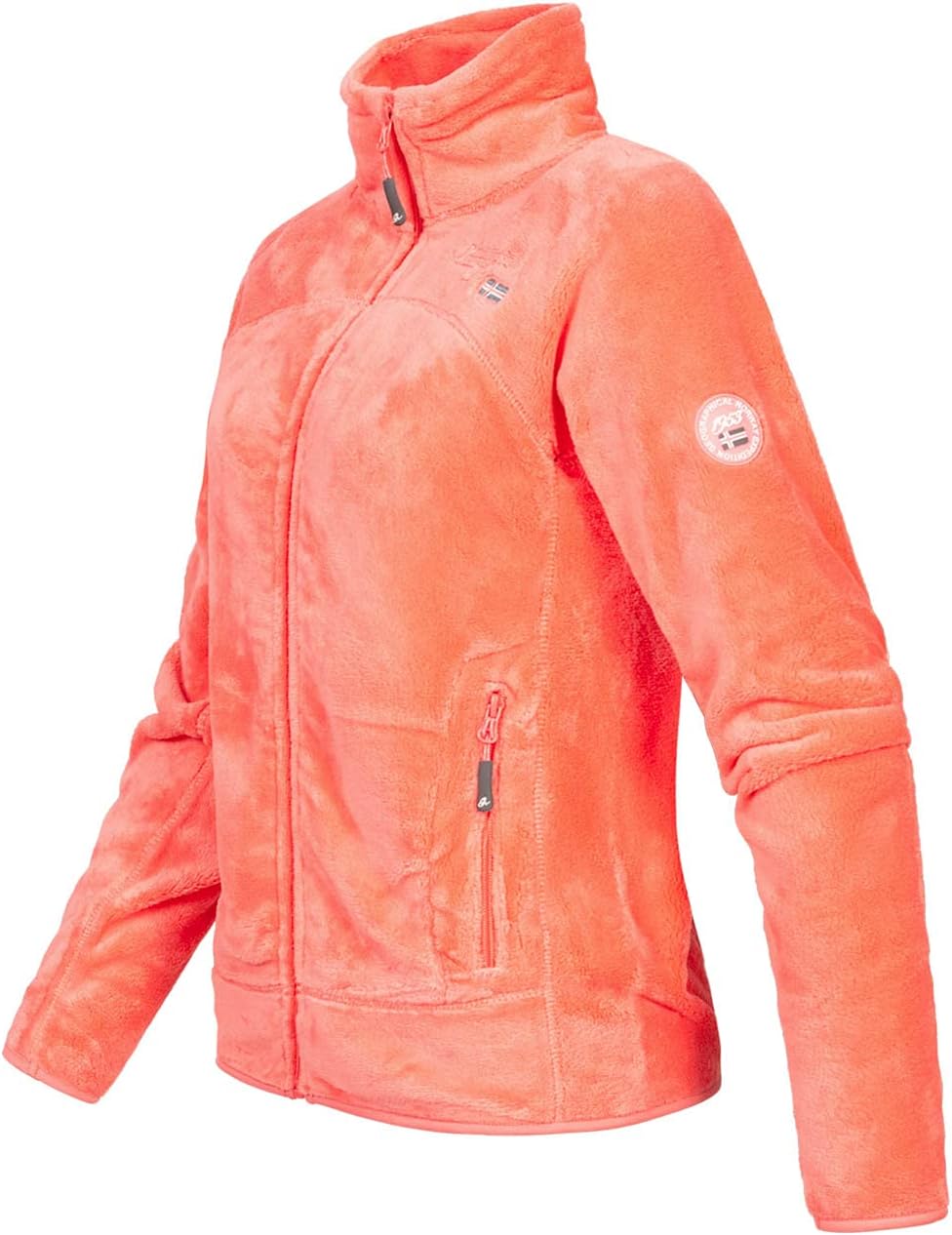 Geographical Norway Damen warme Übergangs Outdoor Fleecejacke mit Stehkragen bans production S Saumo