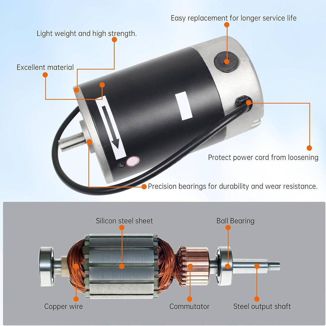 Generic Mini-Drehmaschinenmotor, 2,5 Nm, 1000 W, 4,5 A, Leistungsstarker Gleichstrom-Bürstenmotor fü