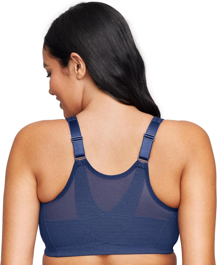Glamorise Damen Full Coverage Bra 90C Blau, 90C Blau