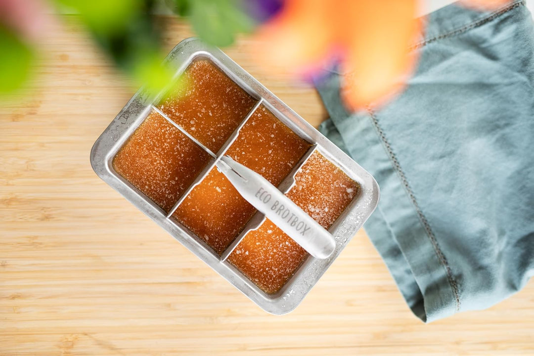 Eco Giant Cubes - Eiswürfelform gross aus Edelstahl BPA frei und Spülmaschinenfest - Eiswürfelbehält