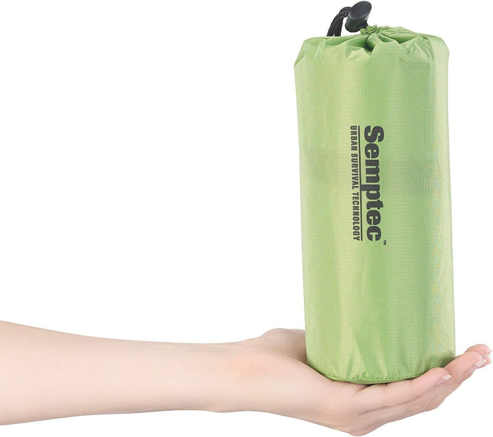 Semptec Urban Survival Technology Luftmatte: Outdoor-Luftmatratze mit integriertem Kopfkissen, aufbl