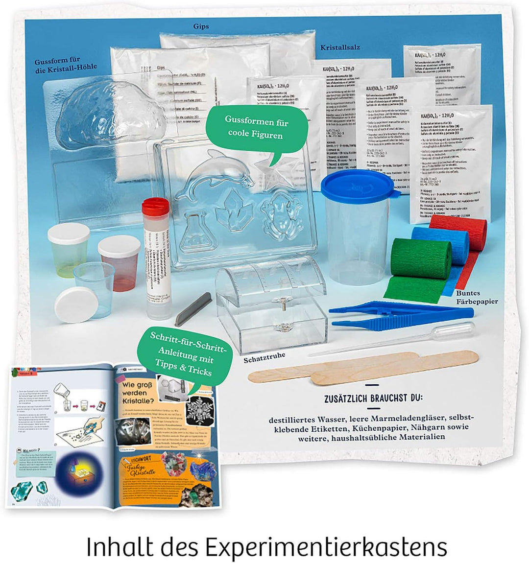 Kosmos 616854 Crystal Growing - Kristalle züchten Experimentier Set für Kinder mit mehrsprachiger An
