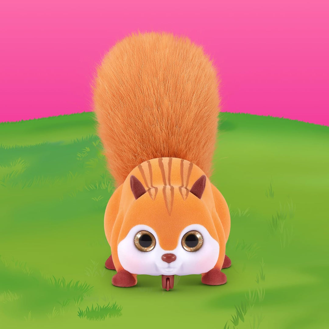 Pets Alive Scurry'n Squirrel (Orange) von ZURU – Interaktives Roboter-Haustier, Bewegliches Eichhörn