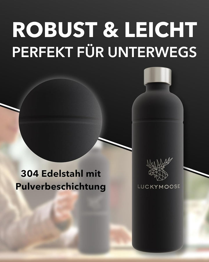 Luckymoose® 2er-Set Flasche für Aarke Carbonator 3, Philips GoZero & Brita sodaOne Wassersprudler -