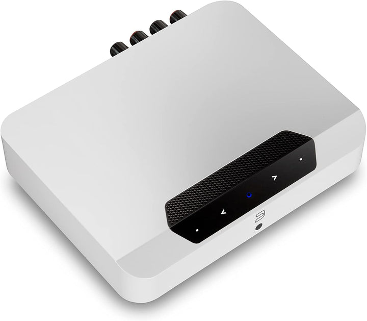 Bluesound Powernode Edge Kompakter Kabelloser Hochauflösender Multiroom Musik-Streamer - Weiss White