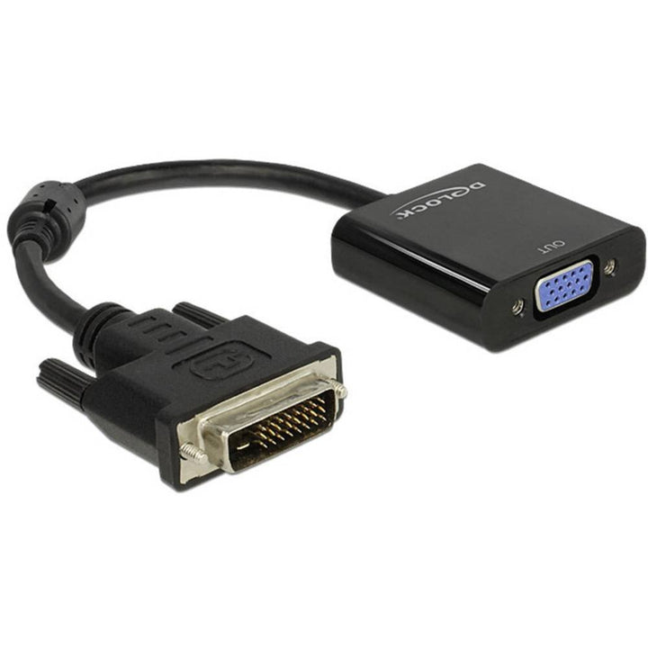 DELOCK 65658 Adapterkabel DVI 24+1 Stecker > VGA Buchse schwarz