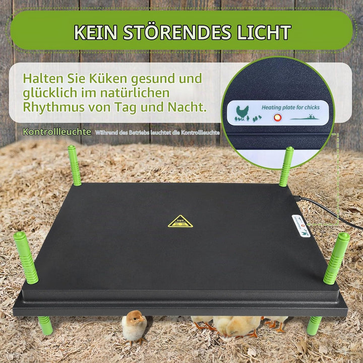 Plotohiker Wärmeplatte Küken,Kükenwärmer Wärmelampe,Heizplatte für Kükenaufzucht,Kunstglucke 40 x 55
