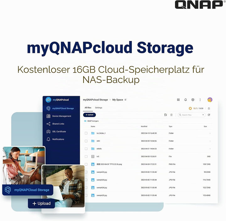 QNAP TS-264-8G-24WD-US 2 Bay Hochleistungs-Desktop-NAS mit 4 TB Speicherkapazität, vorkonfiguriertes