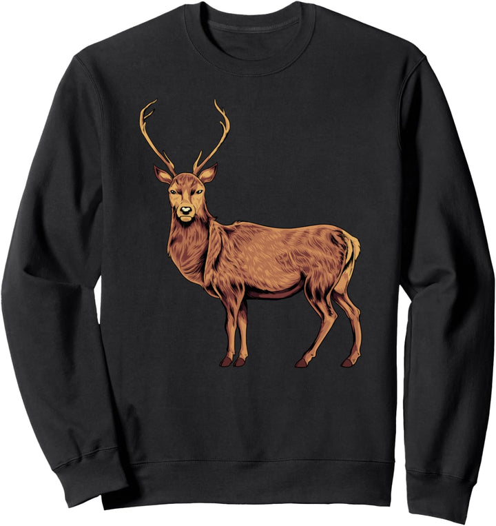 Zeichnung eines Hirsch Sweatshirt