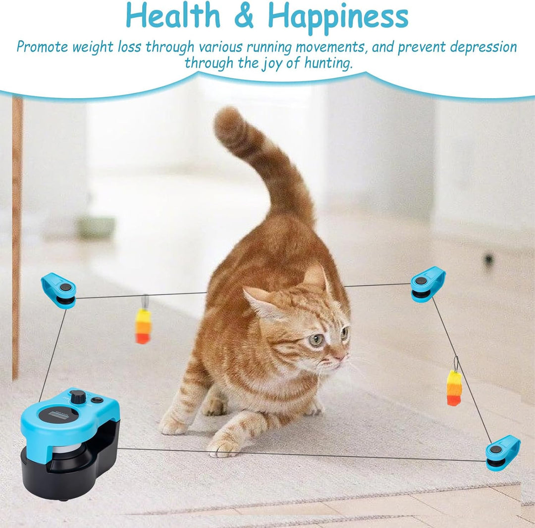 Katzenspielzeug Elektrisch, Katzenspielzeug Selbstbeschäftigung mit anpassbaren Laufwegen, Automatis