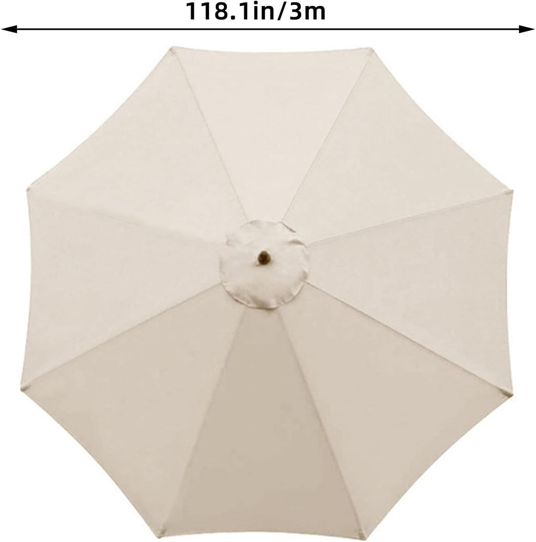 IGTOPS Sonnenschirm Ersatz 2.7m/3m,Sonnenschirm Stoffbezug 6 oder 8 Rippen,Baldachin Abdeckung Outdo