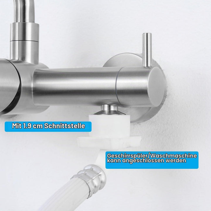 Wasserhahn Küche Wandmontage für Geschirrspüler/Waschmaschine, Küchenarmatur Wand Mischbatterie mit