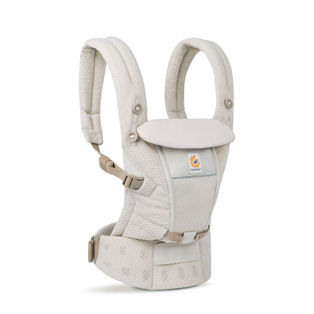 Ergobaby Adapt Babytrage für Neugeborene ab Geburt, 3-Positionen SoftFlex Mesh Ergonomische Babybauc