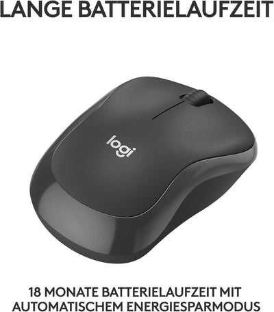 Logitech M240 Silent Bluetooth Maus, Kabellos, Kompakt, Mobil, Smooth Tracking, 18-Monate-Batterie,