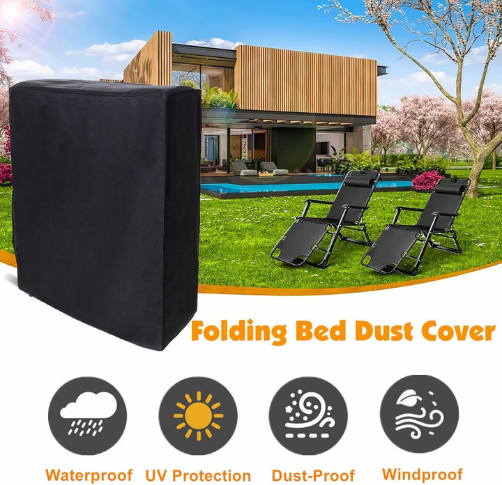 Klappbar Relax-Liegestuhl Abdeckung, Wasserdicht, Winddicht, UV-Beständiges, Schwerlast 210T Oxford