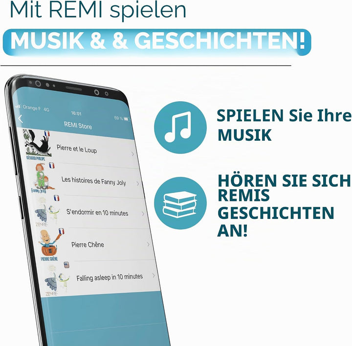 UrbanHello Remi – Der Beste Wecker für Kinder, beleuchtet, für Tag und Nacht, zum Lernen des Schlafe