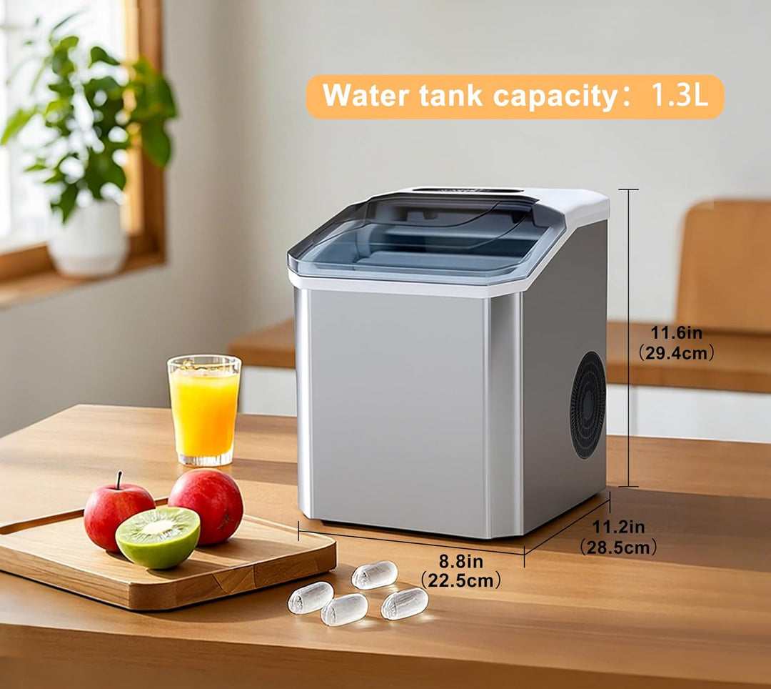 iTOMA Tisch-Eismaschine, 2 Grössen von Kugel-Eiswürfeln, 1,3-Liter-Eismaschine mit Autoreinigung, mi