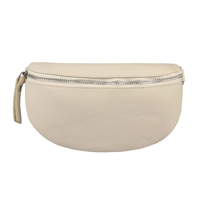 Made in Italy Damen Leder Gürteltasche Crossbody Hüfttasche Bauchtasche Umhängetasche Brusttasche Cr
