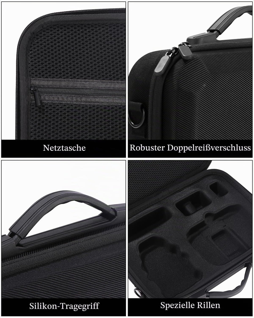 Tasche für DJI Mini 4K/2 SE Drohne, Tragbare Tragetasche für Drohne, RC-N1C Fernsteuerung, Propeller