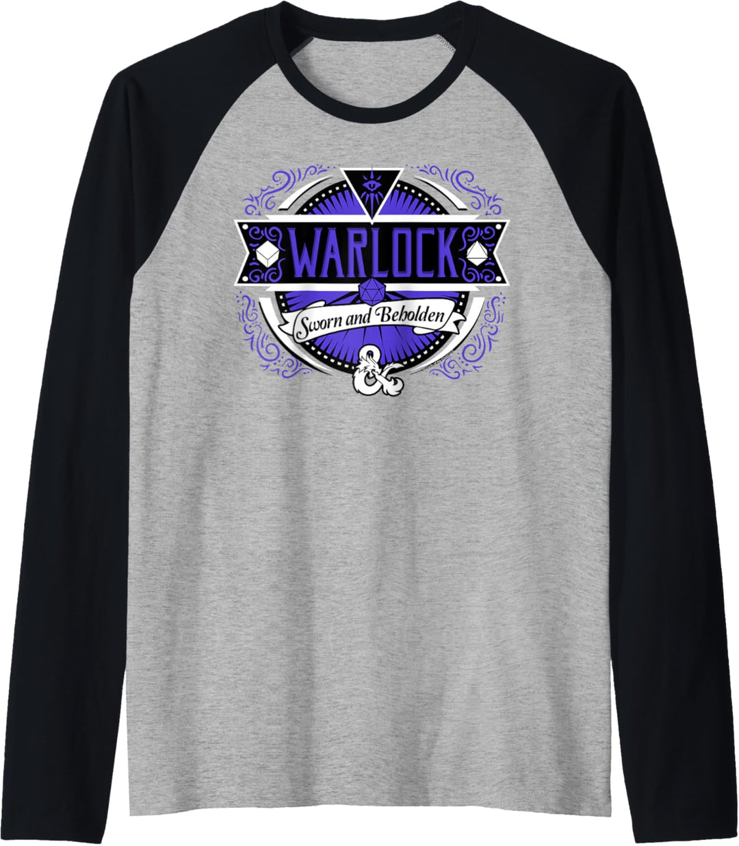 Dungeons & Dragons Warlock Sworn And Beholden Logo Raglan