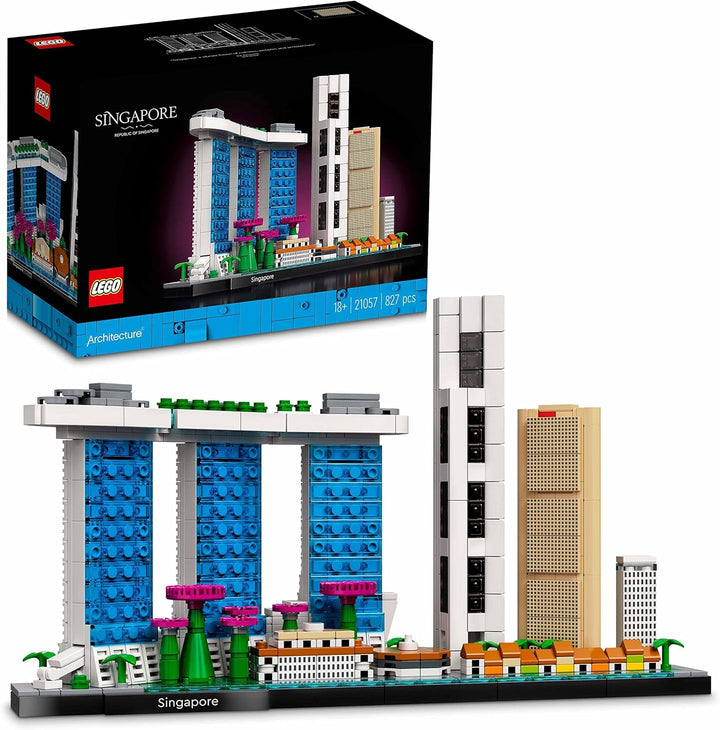 LEGO 21057 Architecture Singapur Modellbausatz für Erwachsene, Skyline-Kollektion, Home Deko zum Bas