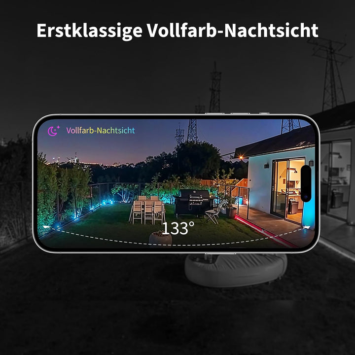 Aqara 4MP Kamera-Hub G5 Pro WLAN, Echtfarbe Nachtsicht Überwachungskamera Aussen, 2,4/5GHz, HomeKit