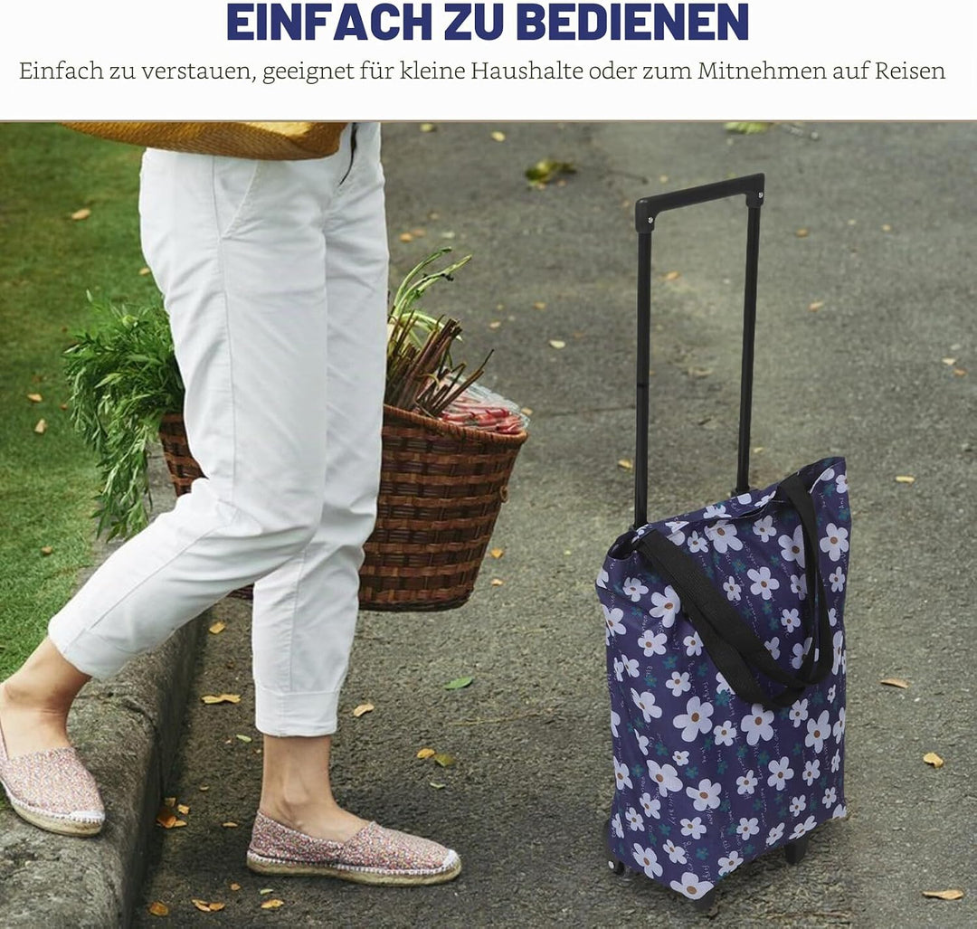 Faltbarer Einkaufstrolley Treppensteiger mit Ergonomischem Griff Leichtes Klappbares Einkaufswagen f