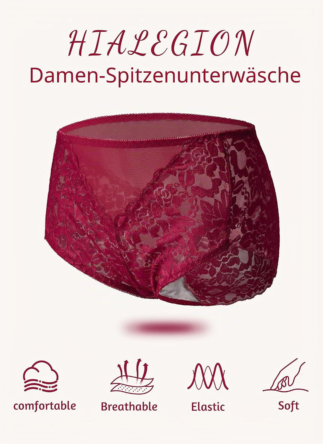 HiaLegion Unterhosen Damen Spitze Damen Slips Mehrpack Schlüpfer Damen Slips Unterhosen Damen Taille