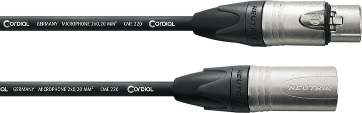 CORDIAL - CXM1FM - Mikrofonkabel XLR 1 m, Stecker NEUTRIK XLR NC3 XX f/m, Select
