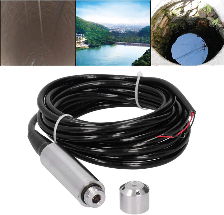 YB‑2J‑F Füllstandsmessumformer mit 5 M Kabel Wasser Füllstandssensor Detektor 12‑32 VDC 4‑20 MA(0-2m
