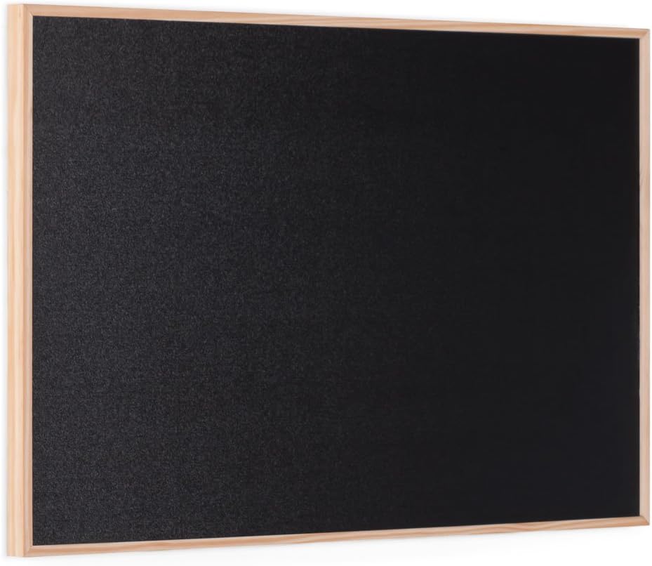 Bi-Office Kreidetafel New Basic, Memoboard mit Natur Kiefernholz Rahmen, 885x585 mm Kiefernholz Rahm