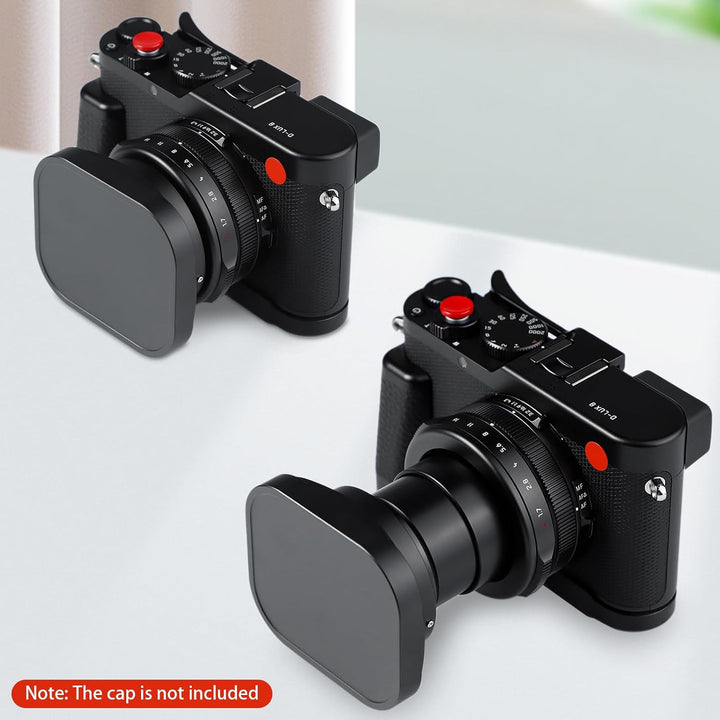 Haoge Gegenlichtblende aus Metall, quadratisch, für Leica D-Lux 8 Kamerazubehör, 43 mm, Schraub-Gege
