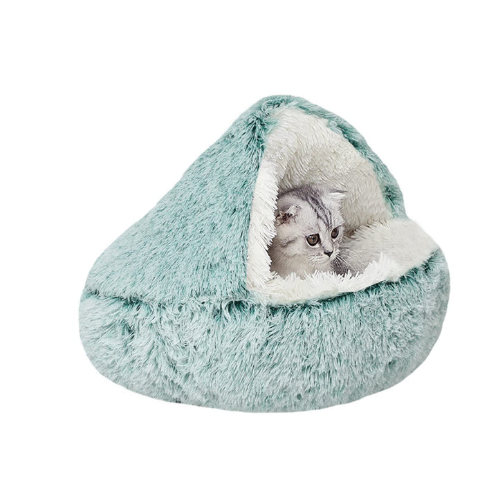 YAGE Beruhigendes Katzenbett, Flauschiges Plüsch-Kätzchenbett, waschbares Anti-Angst-Welpenbett, Hau