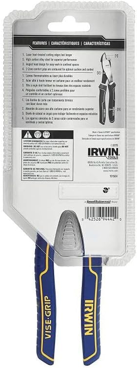 Irwin Tools 1968333 Irwin Vise Diagonal Schneiden Zangen, LH, 20,3 cm