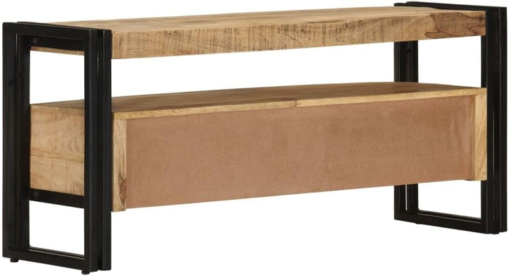 vidaXL Mangoholz Massiv TV Schrank mit 2 Schubladen 1 Fach TV Board Möbel Lowboard Fernsehschrank Fe
