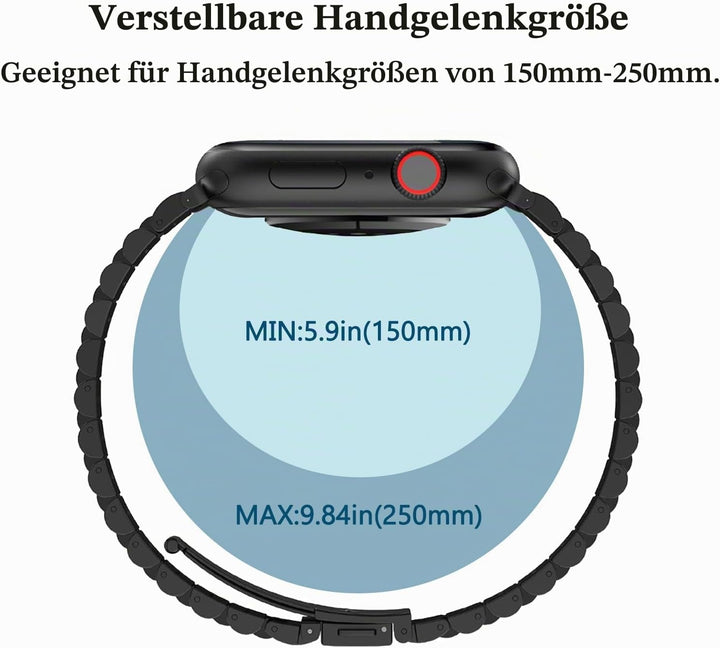 EZMVZKU Armband Kompatibel mit Apple Watch 49mm 45mm 44mm 41mm 42mm 40mm 38mm 46mm Damen Herren, Ede