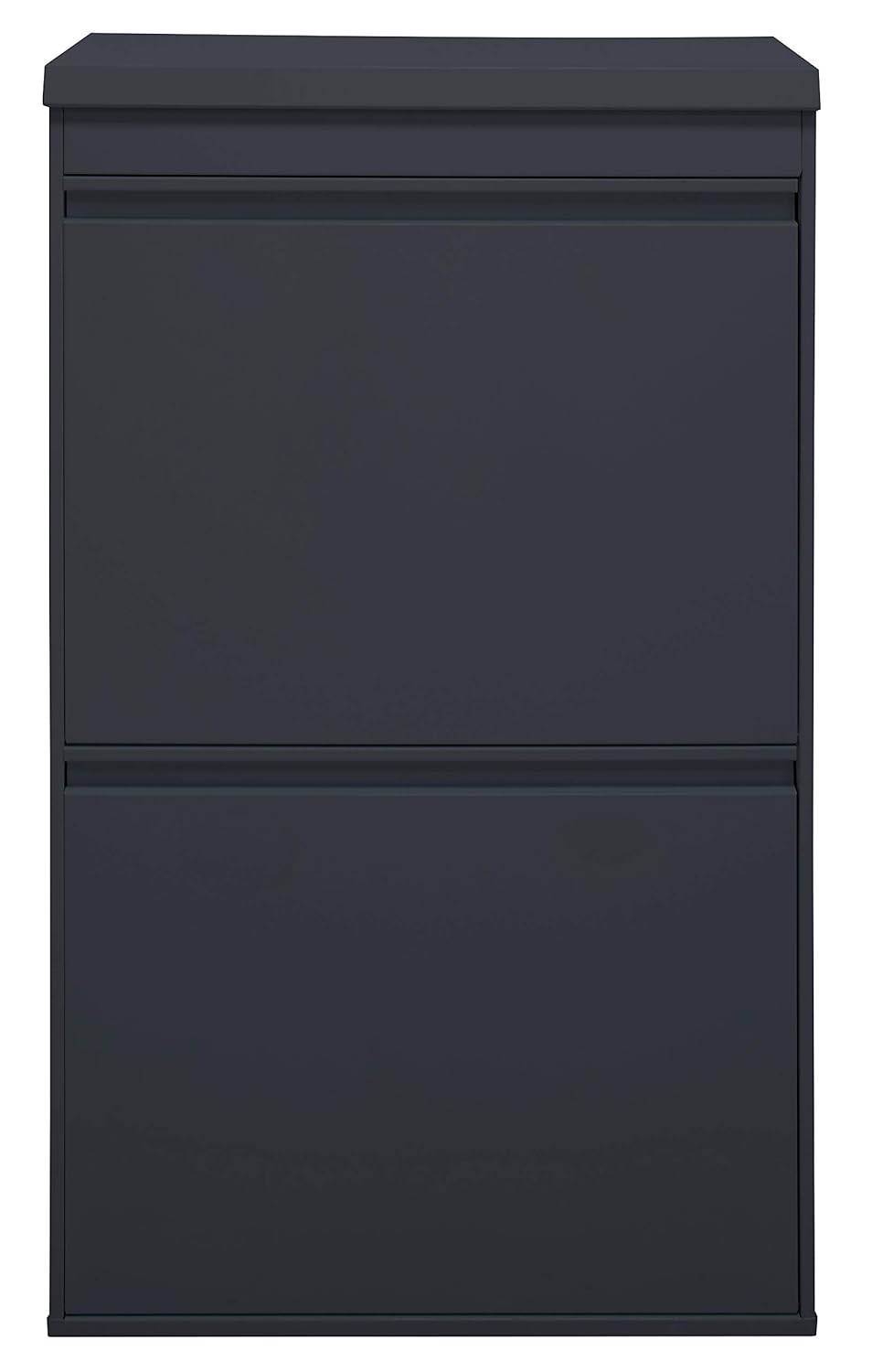 Arregui Top CR624-B Recycling Abfalleimer / Mülleimer aus Stahl mit Aufbewahrungsbox mit Deckel, Mül