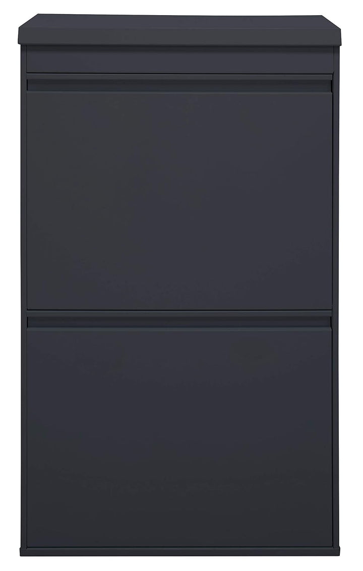 Arregui Top CR624-B Recycling Abfalleimer / Mülleimer aus Stahl mit Aufbewahrungsbox mit Deckel, Mül