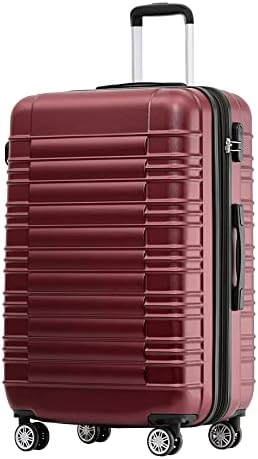 BEIBYE Reisekoffer 2088 Hartschalekoffer Gepäck Koffer Trolley Grösse L in 14 Farben (Weinrot) Weinr