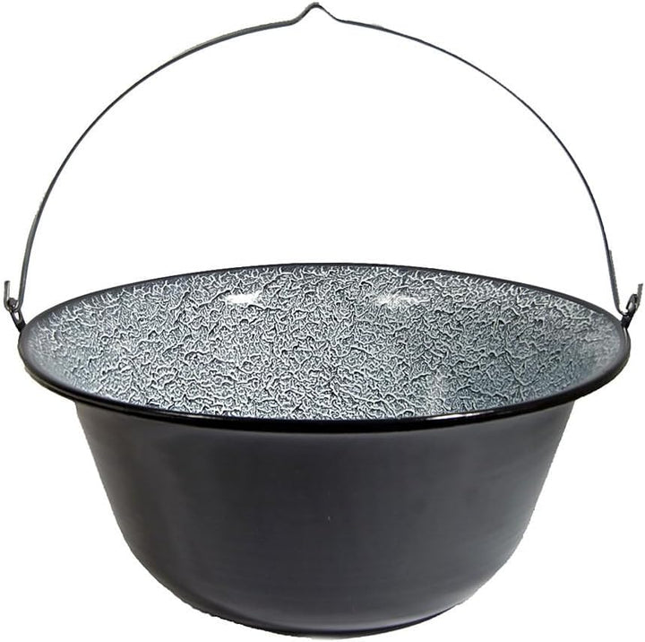 Ungarischer Gulaschkessel Suppentopf Emaille Hordentopf Feuertopf 14 Liter für 12-15 Personen