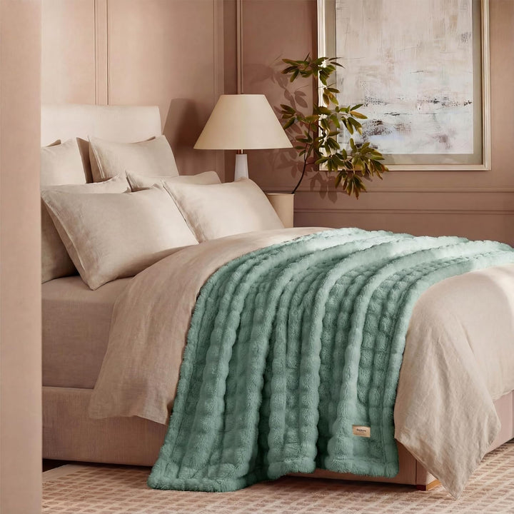 BEDSURE Bubble Decke - Kuscheldecke Flauschig, Sofadecke, Wolldecke & Fleecedecke, Weiche Warme Deck